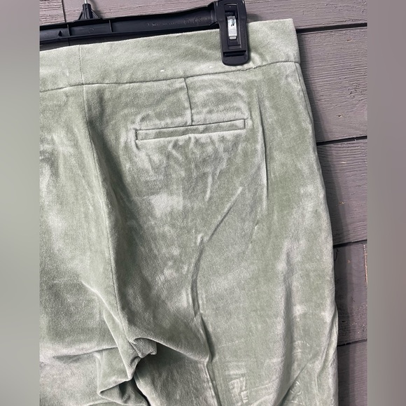 Gap Sage Green Velour Modern Fit Flare Pants Sz 8 Ankle - Picture 7 of 9